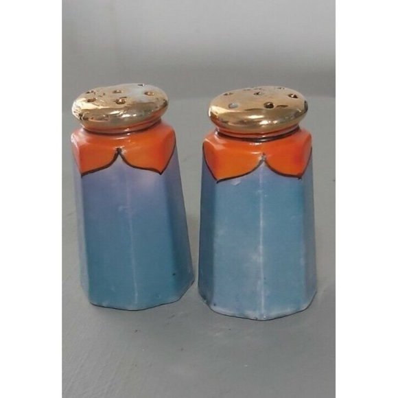 Vintage lusterware salt and pepper shakers, made in japan, Art deco style,... - Picture 1 of 6